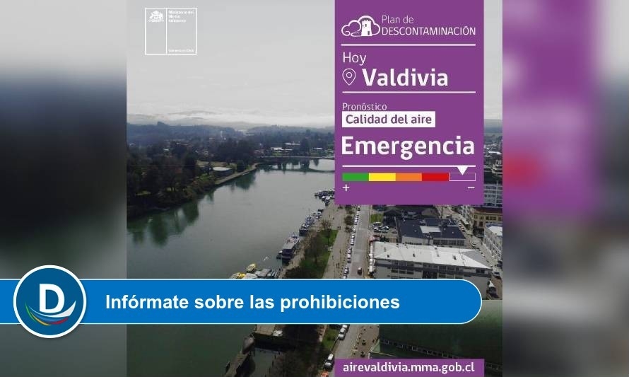 Decretan primera emergencia ambiental del año en Valdivia