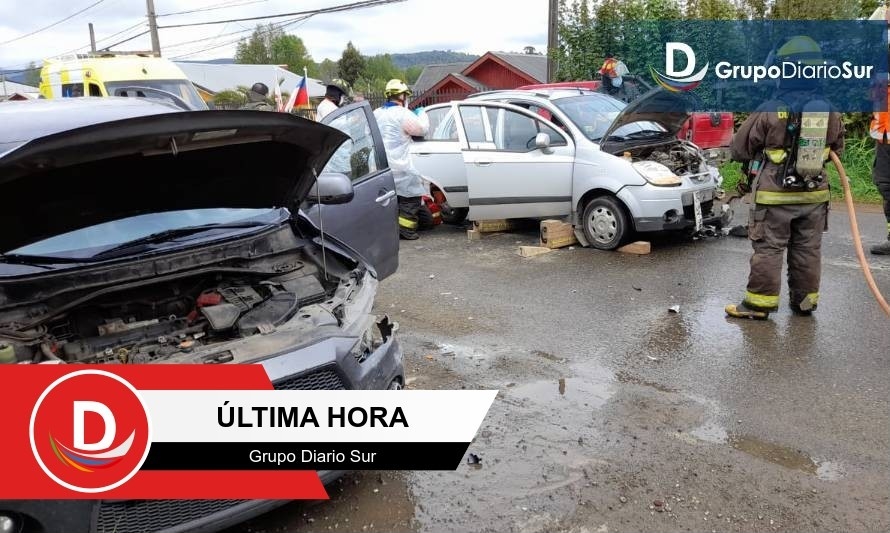 Reportan colisión múltiple en Las Gaviotas, salida sur de Valdivia