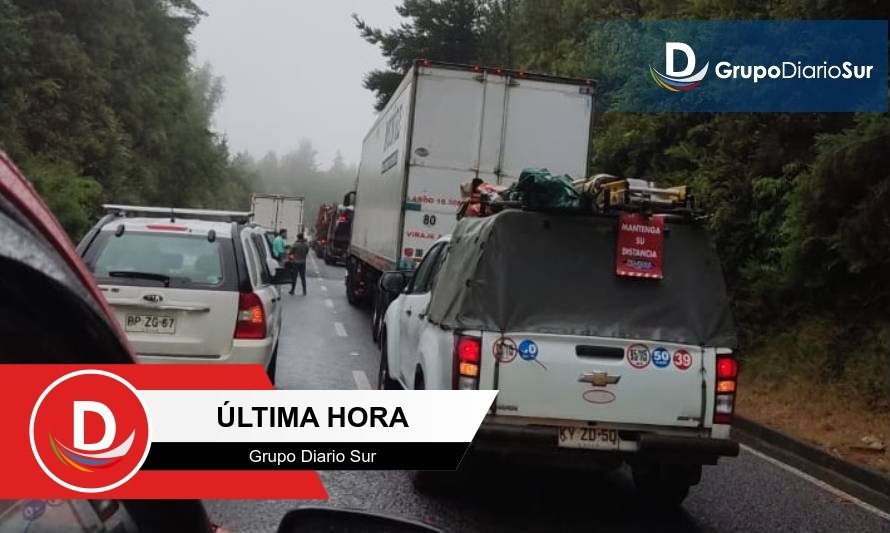 Reportan gran congestión en ruta Valdivia-Paillaco tras accidente
