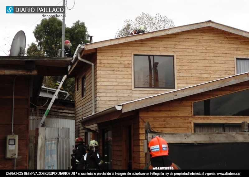 Amago de incendio afectó vivienda de propietarios de conocida frutería de Paillaco