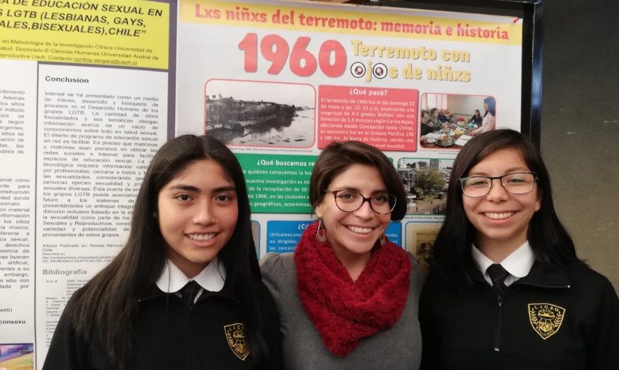 Alumnas del Liceo de Paillaco compararon las vivencias de niños y niñas en el terremoto de 1960