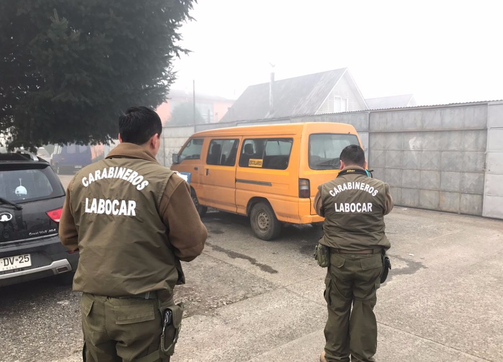 Carabineros recuperó furgón escolar robado en Valdivia