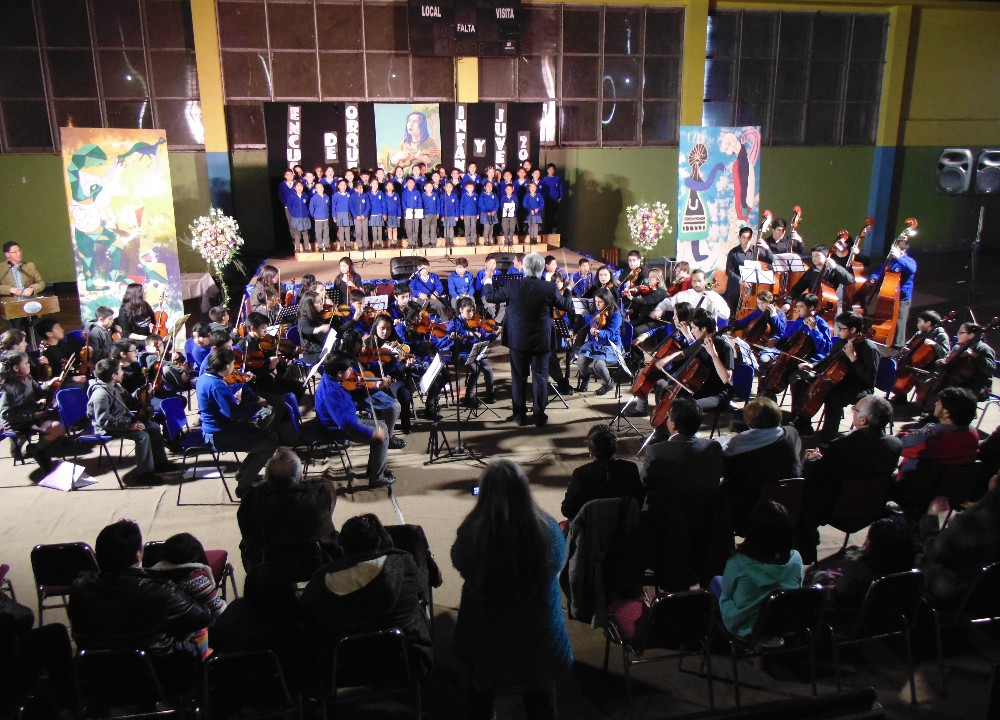 Escuela Olegario Morales Oliva exhibió frutos de varios años de trabajo orquestal